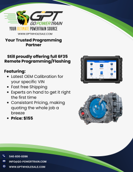 6F35 Remote Programming $155